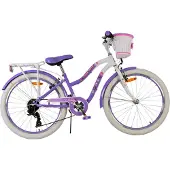 Volare Lovely Kinderfahrrad - Mädchen - 24 Zoll - Lila - 7 Gänge