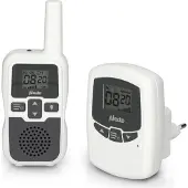 Alecto Babyphone Weiß Anthrazit mit Reichweite bis zu 3.000 Meter Elterneinheit 1 St