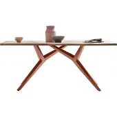 SIT Möbel Esszimmertisch 200 cm aus Wildeiche | Tischplatte natur | Gestell Metall antikbraun | B 200 x T 100 x H 73 cm | 15531-00 | Serie TABLES & CO