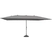 Leco Rechteck-Doppelsonnenschirm anthrazit 4,60 x 2,70 m