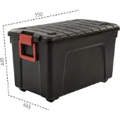 IRIS OHYAMA Multi Box Gr. L 110 Liter, schwarz-rot 6163