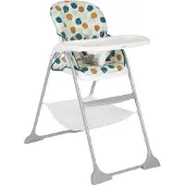 Graco SnackEase Hochstuhl, ab ca. 6 Monaten bis 3 Jahre (max. 15 kg), kompakt zusammenklappbar, abnehmbares Tablett, praktischer Staukorb, abwischbar, bunt, Organza