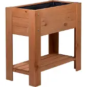 Dobar Rechteckiges Hochbeet "Urban", braun
