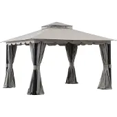 Sunjoy Stoff Pavillon 3x4 STOJ - 336cm x 402cm, grau