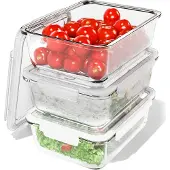 Classbach Frischhaltedosen Glas mit Deckel | 3er Set | für Mikrowelle Spülmaschine Gefrierfach Ofen geeignet | Meal Prep Boxen Glas | C-FHD 4020 G