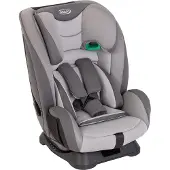 Graco FlexiGrow R129 Kindersitz, Autositz vorwärtsgerichtet ab 15 Monaten bis ca. 12 Jahre (76-145 cm), Installation mit Fahrzeuggurt, grau, Quartz