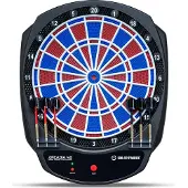 Carromco Smartness Elektronik Dartboard Arcadia 4.0 mit App 2-Loch Abstand rot-blau 8 Spieler Softdarts USB-Kabel 17 Spielen 312 Variationen (inkl. Cricket)