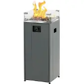 Buschbeck Loungefeuer Malta hellgrau, Terrassenfeuer, 7,5 kW, Gasbetrieb