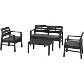 IPAE Progarden Pro Garden Java Set anthrazit 4-teilig incl. Kissen
