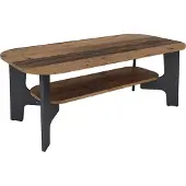 ByLiving Couchtisch JONNY / Melamin Old Wood, Melamin Anthrazit / B 110, H 42,5, T 55 cm / mit Ablageboden