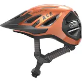 ABUS Stadthelm Urban-I 3.0 ACE - sportlicher Fahrradhelm mit LED-Rücklicht, verlängertem Schirm und Magnetverschluss - für Damen und Herren - Orange, Größe M (52-58 cm)