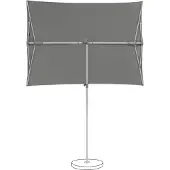 Suncomfort by Glatz Sonnenschirm Mittelstockschirm Balkonschirm Flex Roof, 195x140cm, rechteckig, Farbe Anthrazit - Stone grey