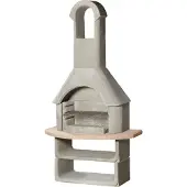Buschbeck Gartengrillkamin Las Palmas grau-terrakotta, B110xT65xH206 cm, robuster Beton