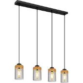 Globo Lighting Hängeleuchte Metall schwarz, 3x E27