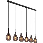 Globo Lighting |Hängeleuchte Metall schwarz matt, 6x E14