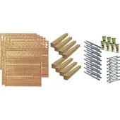 Tetzner & Jentzsch Zaun / Sichtschutzzaun / Maxi-Massiv-Ranki 5, (Set), 7 Elemente, LxH: 1332x180 cm