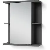 ByLiving Hängeschrank Nebraska, Breite 60 cm, Badezimmerschrank mit Spiegel, Korpus in anthrazit