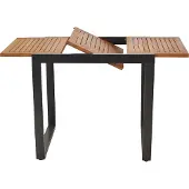 Merxx Gartentisch Naxos graphit 80 (120) x 70 cm, ausziehbar - Aluminium/Akazie