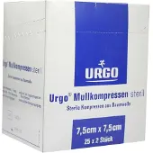 Urgo Mullkompressen 7,5x7,5 cm steril 25x2 St Kompressen