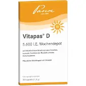 Pascoe Vital Vitapas D 5600 I.E. Wochendepot Kapseln zum Erhalt normaler Knochen, normaler Funktion der Muskeln und des Immunsystems, 30 St. Kapseln