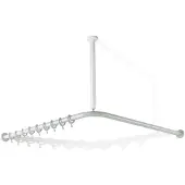 Hewi Vorhangstange Serie 801 8013410099 reinweiss, für Duschwanne 1000x1000mm