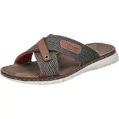 Rieker Herren Pantolette aus leichtem Netzstoff mit weicher Decksohle 21340, Größe:41 EU, Farbe:Grün