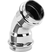 Viega Bogen 45 Grad 5698 in 32x32mm Kupfer verchromt