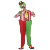 Viving Costumes Clown-reifen-t-shirt Mit Hosenträgerhose Und Reifenkostüm