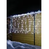 Hellum System Profi Lichtervorhang außen verlängerbar warmweiß 320 LED ohne Netzkabel