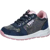 Lico Mädchen Schnürhalbschuh Reißverschluss seitlich blau rosa 29