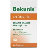 Bekunis Dragees Bisacodyl 5 mg magensaftres.Tabl. 80 St Tabletten magensaftresistent