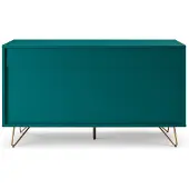 SalesFever Kommode "Bolton Design Sideboard mit Stauraum", blau (petrol, gold), B:120cm H:70cm T:40cm, MDF, Metall, Sideboards, Kommode, Haarnadelbeine aus Metall mit Messinglegierung
