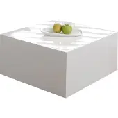 SalesFever Couchtisch quadratisch | Hochglanz lackiert | MDF-Holz | B 60 x T 60 x H 30 cm | weiß