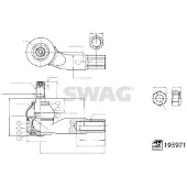 SWAG Spurstangenkopf Spurstange für VW Fox Schrägheck (5Z1, 5Z3, 5Z4) Vorne Rechts Außen 33 11 1459