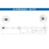 Ate Bremsschlauch 24.5105-0435.3 für Ford Kuga I