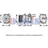 AKS Dasis Kompressor, Klimaanlage 851603N