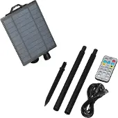 Konstsmide - Solar-Batteriebox, mit Lichtsensor, Timer, Dimmer und Multifunktion, inkl. Fernbedienung und USB Kabel, Außen, 2 x Lithium-Akku / 1 x CR2025 (inkl.)- 3776-000