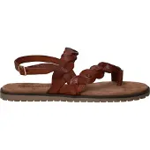Lazamani Nilda Damen Leder-Sandalen Tan Größe 37