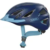 ABUS Stadthelm Urban-I 3.0 - Fahrradhelm mit Rücklicht, chirm und Magnetverschluss - für Damen und Herren - Dunkelblau, Größe S (51-55 cm)