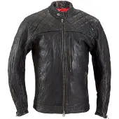 HolyFreedom Burn Out Schwarz Motorrad Lederjacke Größe L