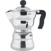 Alessi Moka, Mokka-Kanne, Aluminium, Aluminium, 104 mm, 206 mm