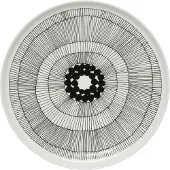 Marimekko Siirtolapuutarha Teller Ø 25 cm Weiß / Schwarz