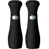 Weber Premium Salz- und Pfeffermühle Set Schwarz - 19 cm - Keramikmahlwerk - Einstellbarer Mahlgrad