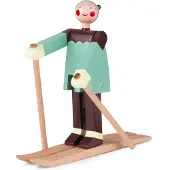 Kay bojesen Holzfigure - Skifahrerboje - Junge 16 cm - Grün - - One Size - Dekoration