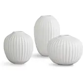 Kähler - Hammershøi Vase Miniature 3 pack - White (692397)