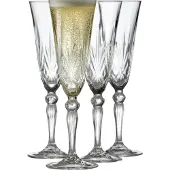 Lyngby - Crystal Melodia Champagne Glass - 16 cl - Set of 4