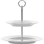 Lyngby Porcelæn - Rhombe Weiß Etagere - H27 cm