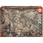 Educa - Piraten Weltkarte 2000 Teile Puzzle