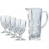 Nachtmann Gläser-Set "Krugset Noblesse 5er Set transparent" Erhöhte Bruchfestigkeit, Kristallglas, spülmaschinenfest
