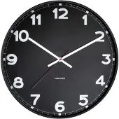 Karlsson - Wanduhr New Classic Medium - Schwarz - 40,5x40,5x4,5 cm